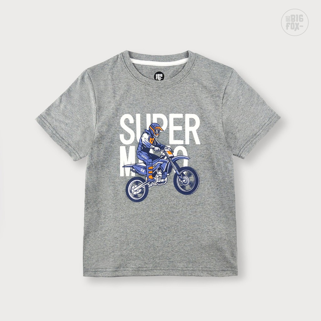 [MÃ BIGFBIF10 GIẢM 10K] Áo Phông Bé Trai Bigfox, Áo Thun Trẻ Em SUPER MOTO 3-11, Mùa Hè, Size Đại,Chất Cotton Xuất