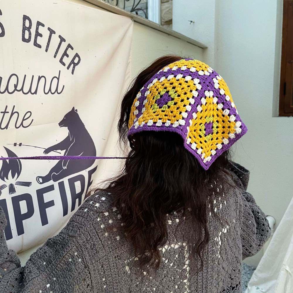 Băng Đô Dệt Kim Hình Tam Giác Họa Tiết Hoa Phong Cách Bohemian Thời Trang Mùa Hè Cho Nữ