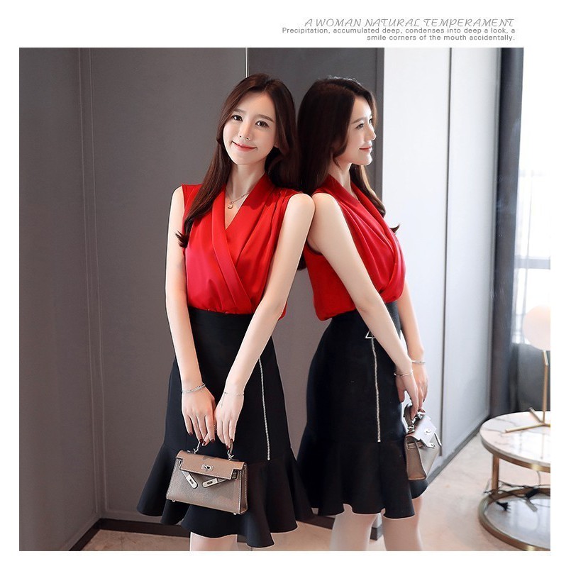 ❣️FREESHIP❣️ÁO BÓ EO V XẾP TÀ  - Hàng thiết kế chuẩn