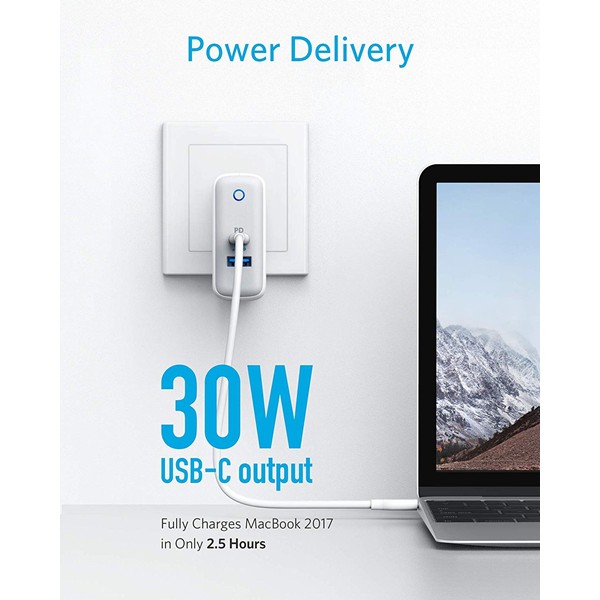 Sạc Anker PowerPort II with Power Delivery - IQ 2.0, 49.5W [CHÍNH HÃNG PHÂN PHỐI, BẢO HÀNH 18 THÁNG]