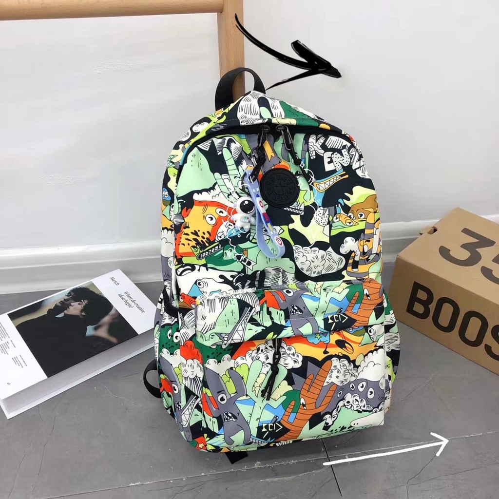 Balo đi học họa tiết thời trang unisex cá tính hot trend N7568