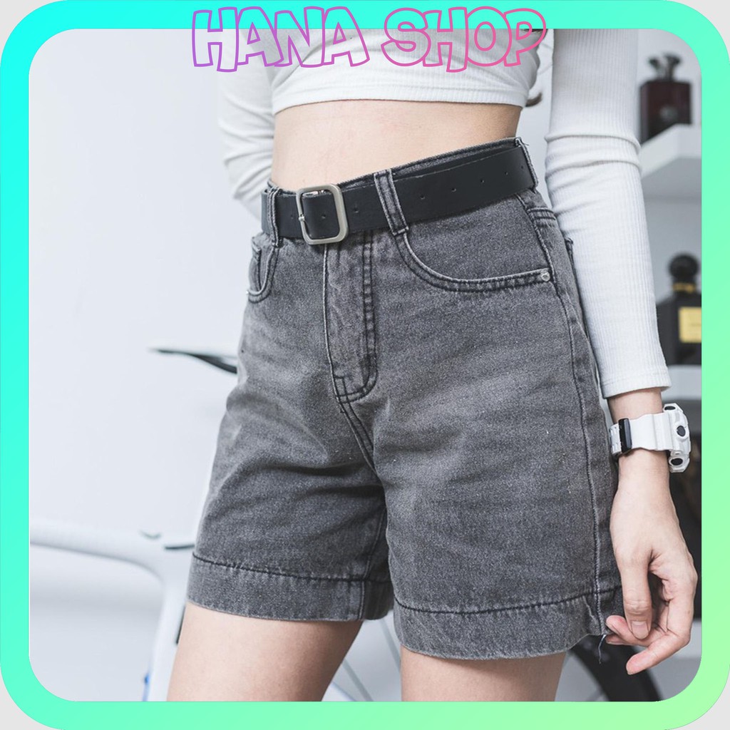 Quần Jean Nữ ngố trơn cạp cao ống rộng Hình ảnh thật | BigBuy360 - bigbuy360.vn