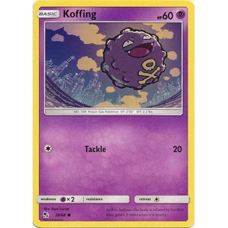 Thẻ Bài Pokemon Koffing - 28/68 - Common
