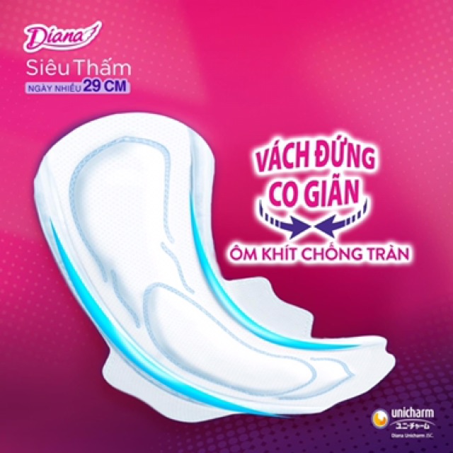 [Chính Hãng] Băng Vệ Sinh Diana Siêu Thấm ngày nhiều 29cm