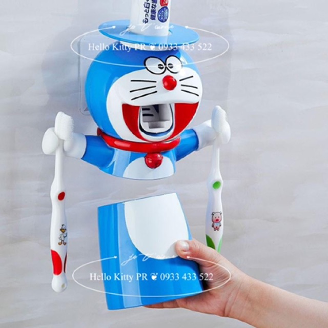 DỤNG CỤ LẤY KEM ĐÁNH RĂNG TỰ ĐỘNG KÈM LY DOREMON DORAEMON