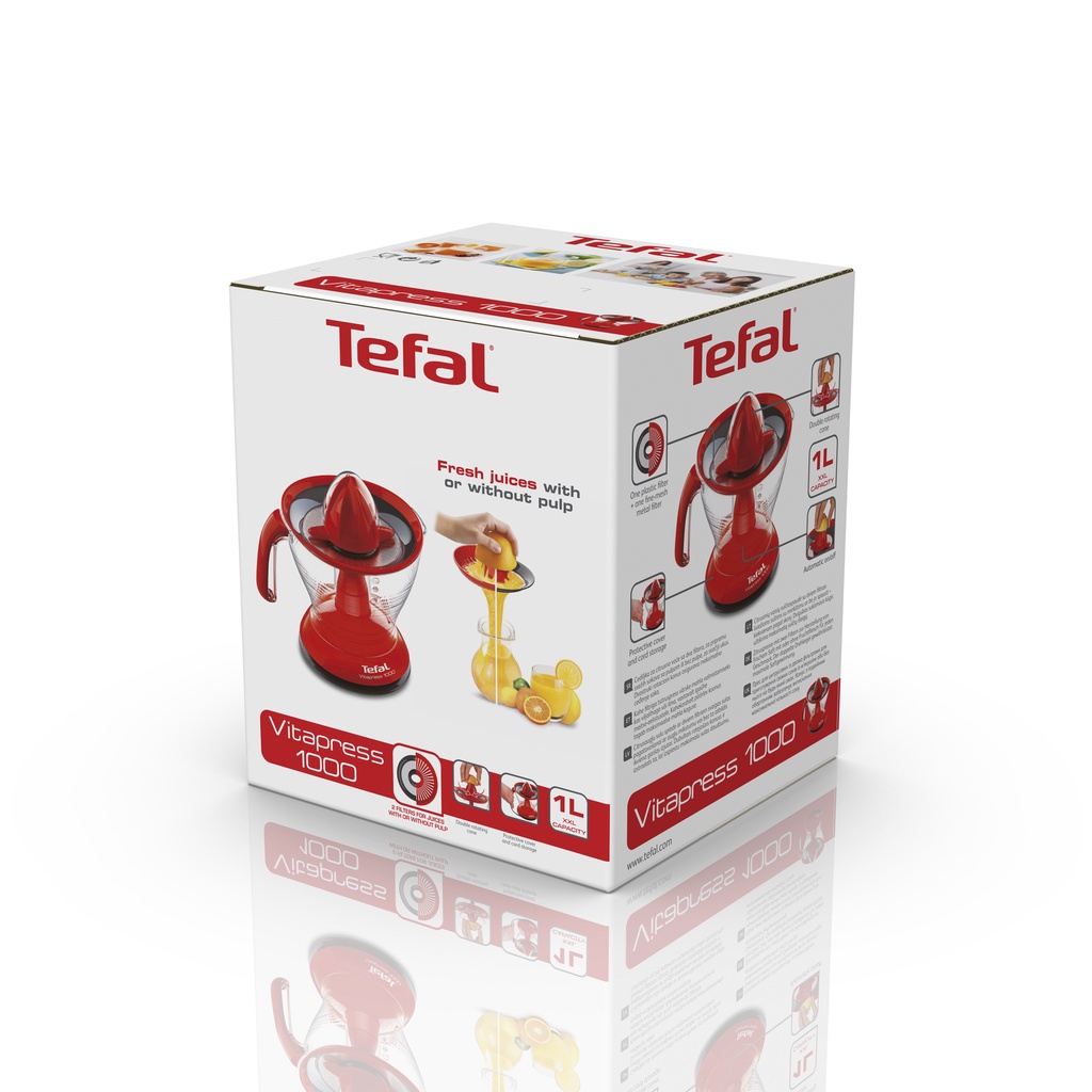 Tefal- Máy vắt cam Vitapress ZP302538 dung tích cốc đựng 1L, hàng chính hãng bảo hành 24 tháng.