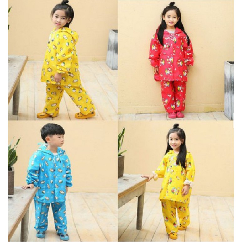Bộ Quần Áo Mưa Hình Dễ Thương Cho Bé (Được Chọn Màu)