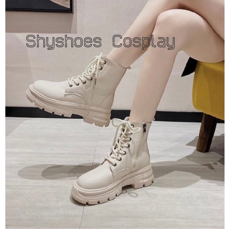🌼Giày boot khoá kéo đế 2 tầng phong cách cá tính  525