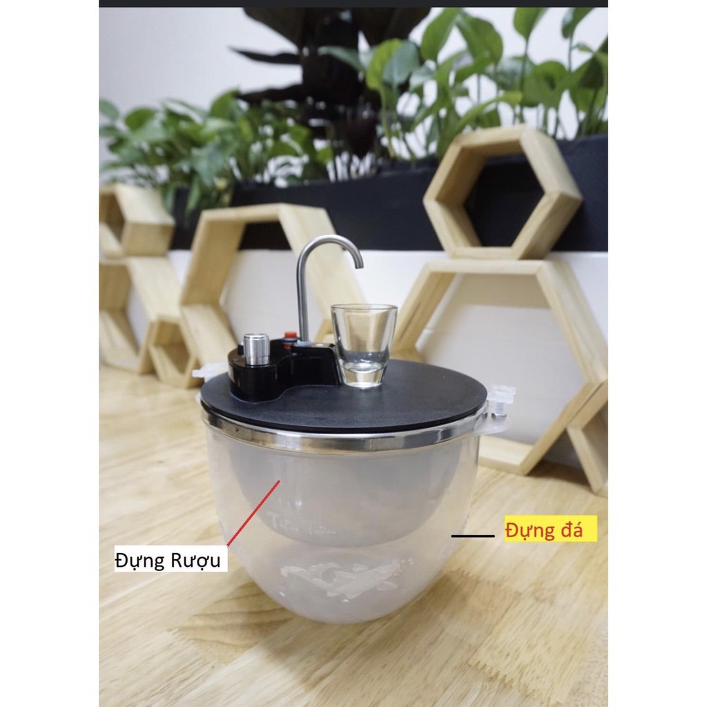 Bình rót rượu cảm ứng tự động thông minh 1.5L - Có thể ướp đá, sạc pin