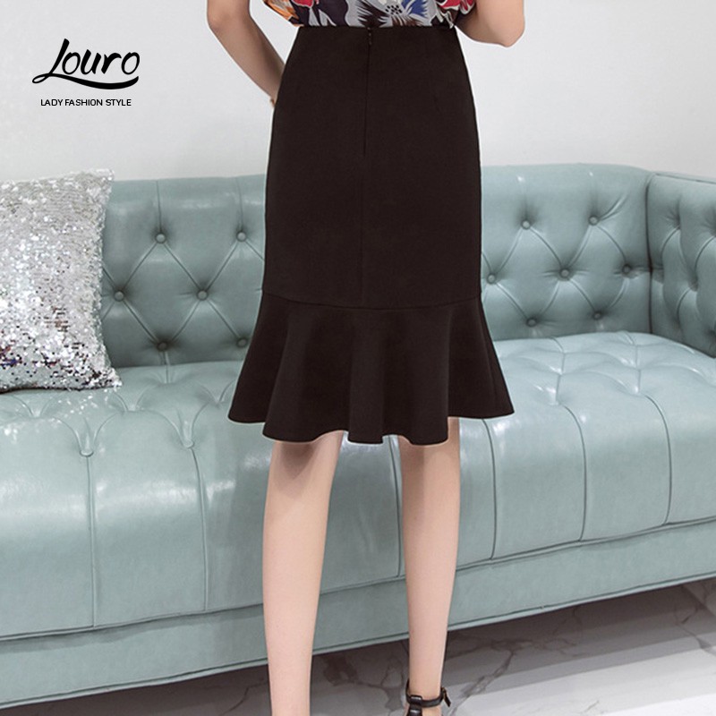 Chân váy đuôi cá công sở Louro L1000,ẢNH THẬT chân váy dáng dài tôn eo, lên dáng | BigBuy360 - bigbuy360.vn