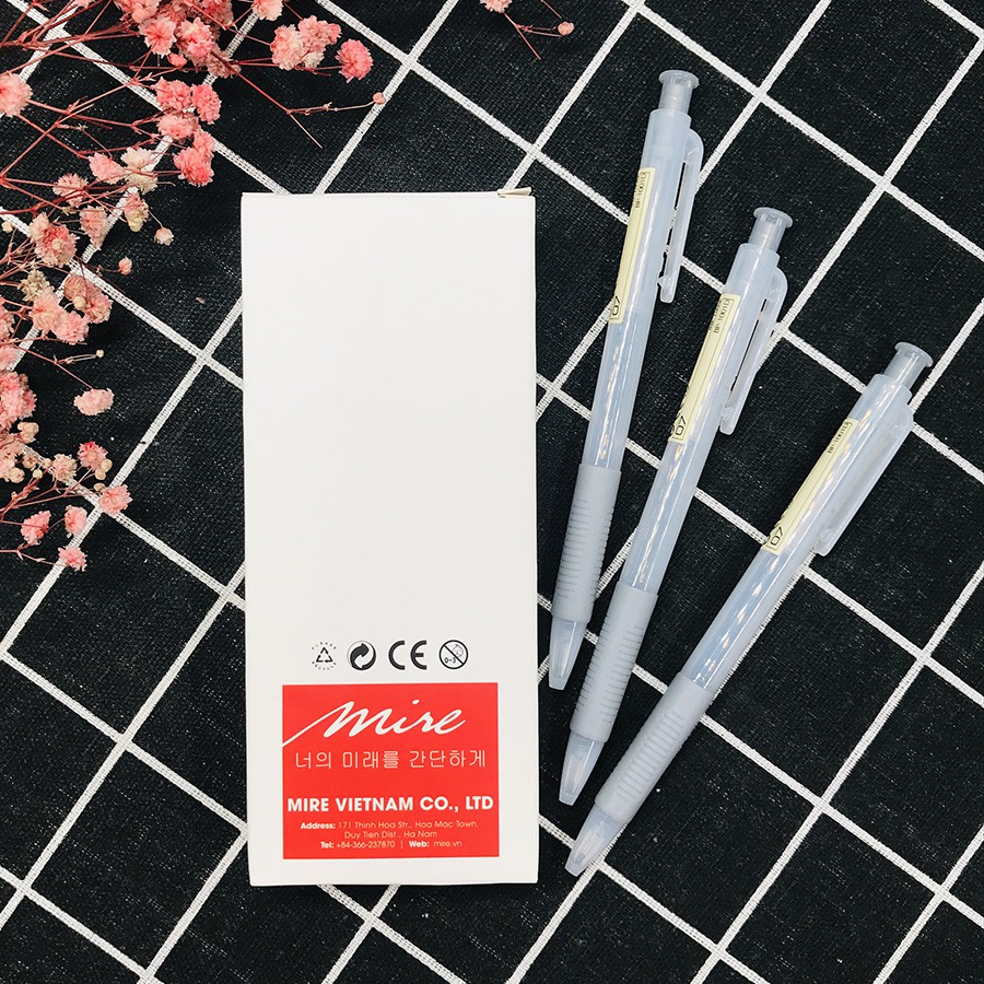 Bút Bi Mire BP1001D 0.7mm - Mực Đen (Hàn Quốc)