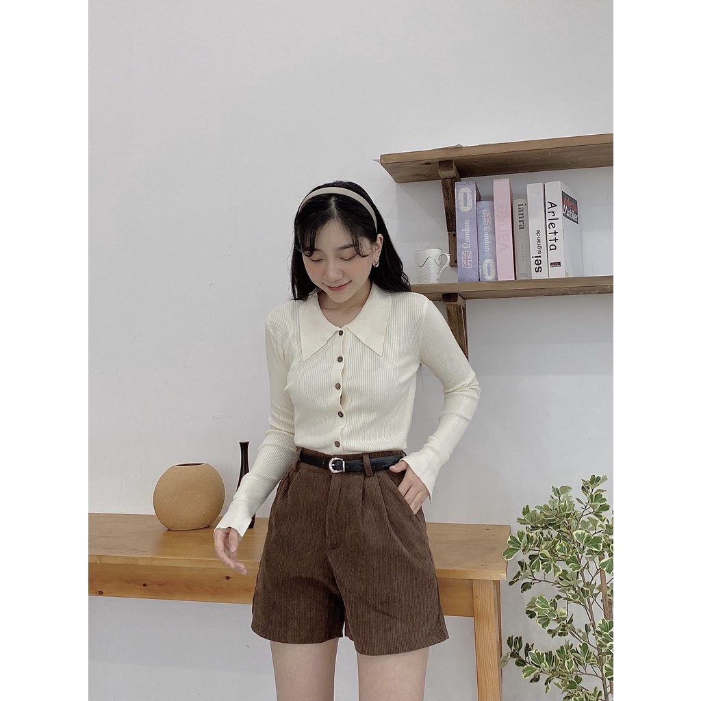 ÁO LEN KHUY TRƠN CỔ NHỌN | BigBuy360 - bigbuy360.vn