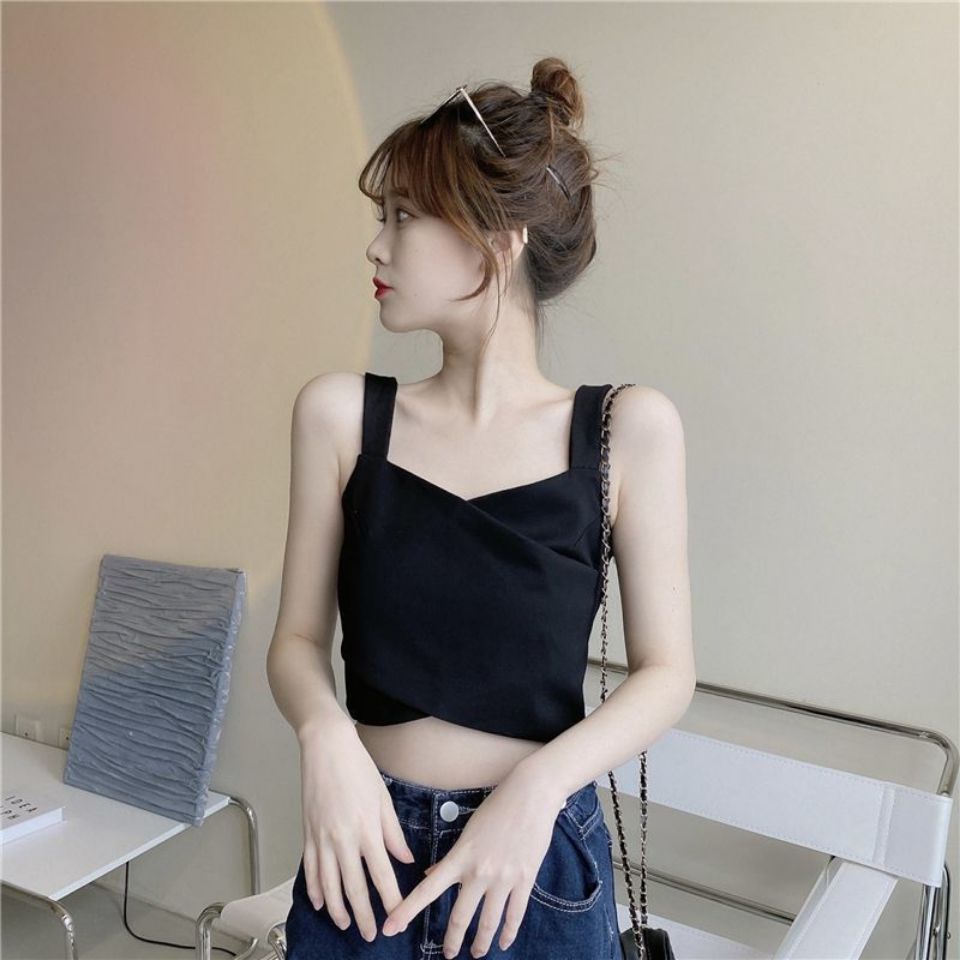 Áo Hai Dây Dáng Ngắn Phong Cách Hàn Quốc Quyến Rũ Cho Nữ áo vest nữ NZ-BX-01