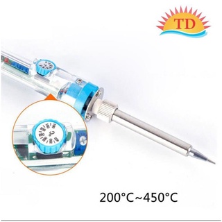Mỏ hàn chì cao cấp điều chỉnh nhiệt độ 60w - no 907 soldering iron viền xanh