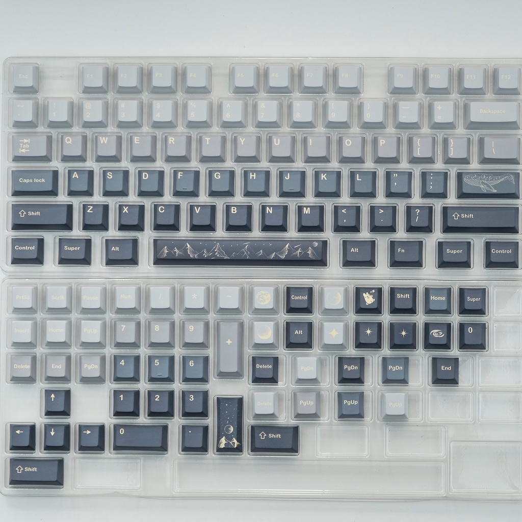 Bộ 129 Phím PBT Cho Máy Tính Bảng Mạch Điện Tử Nhuộm Màu Tương Thích ANSI Layout Cho Gateron Kailh Cherry MX TTC