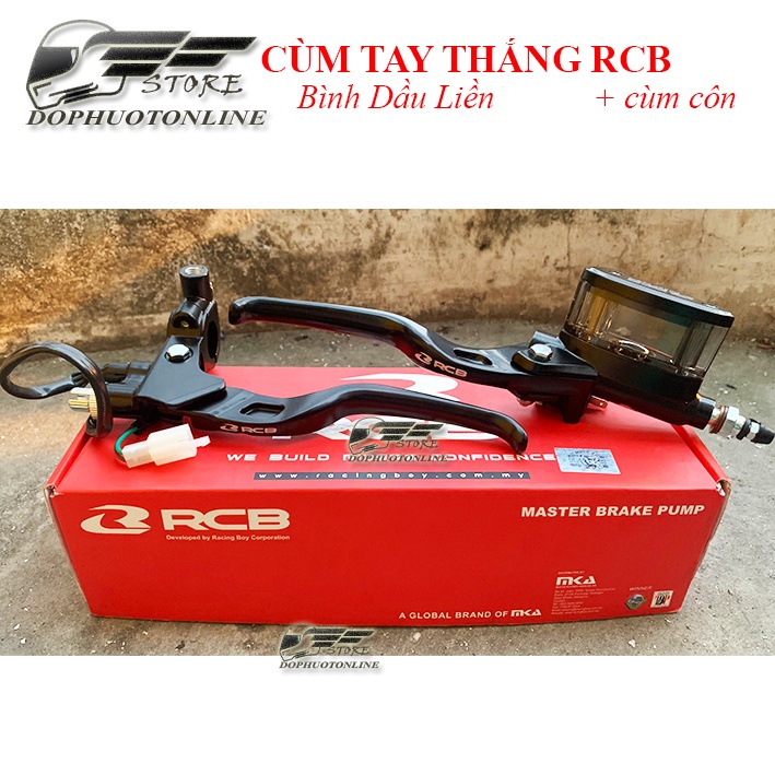 Cùm Tay Thắng Bình Dầu Liền và Tay Côn RCB Lắp Nhiều Dòng Xe