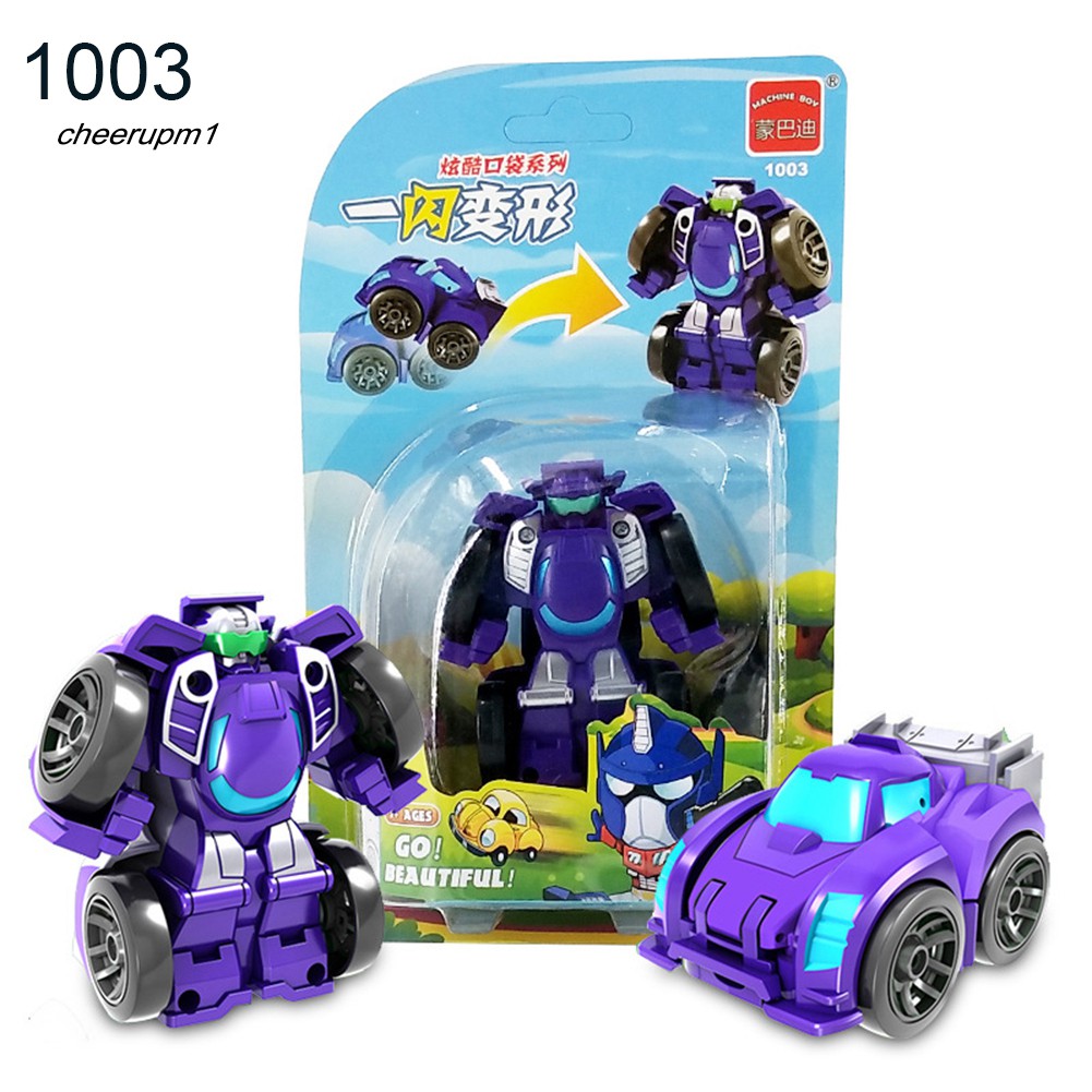 Đồ chơi mô hình xe biến hình thành robot nhỏ gọn dễ thương cho bé