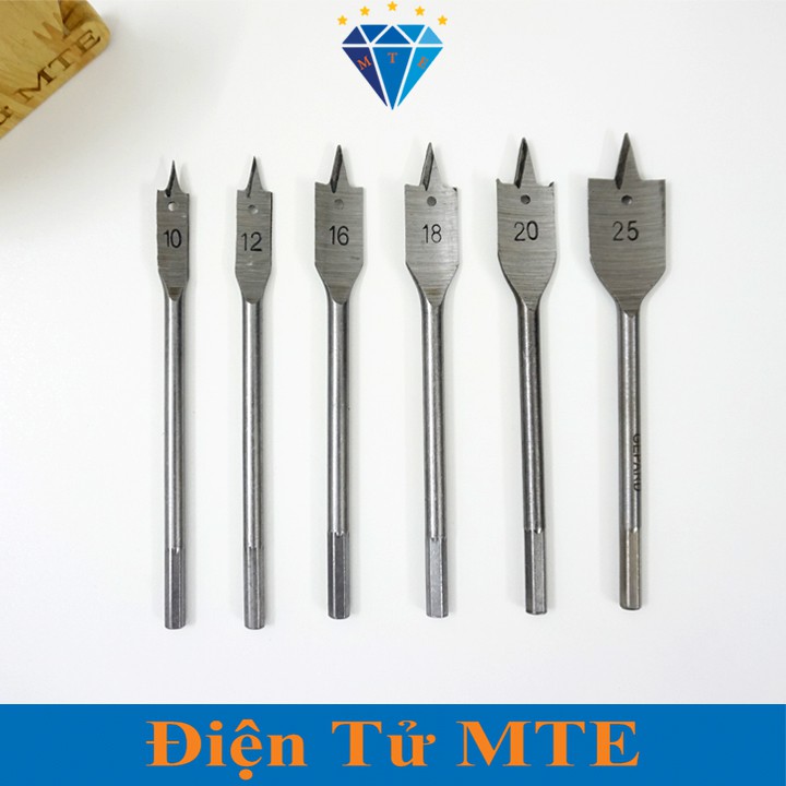 Mũi Khoan / Khoét Gỗ Đuôi Cá – Combo 6 Mũi