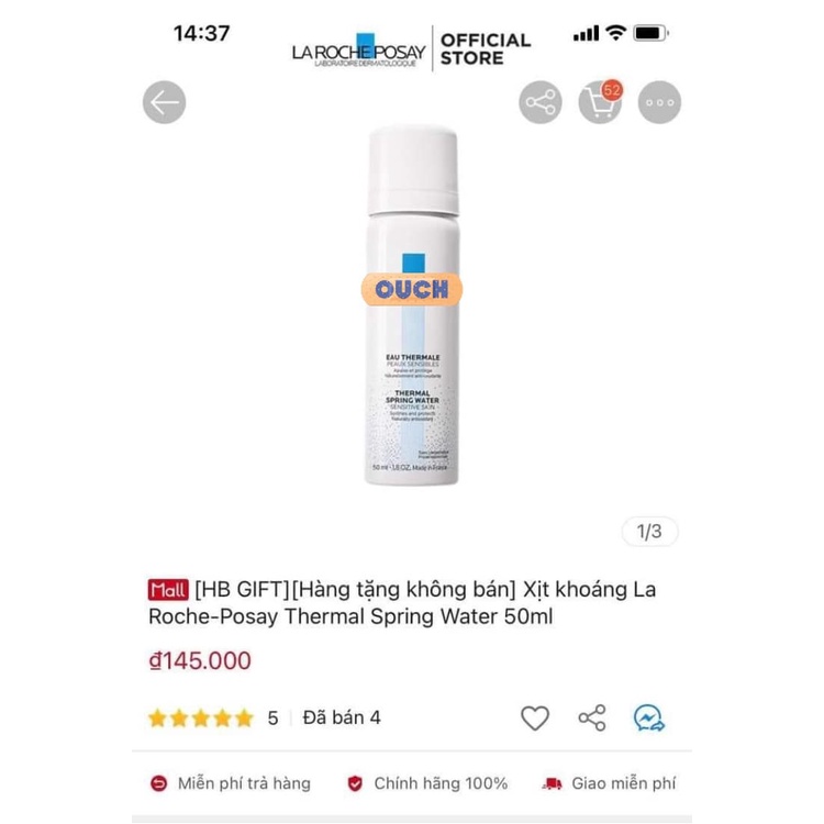 Xịt Khoáng Laroche Posay 50ml Mini Bỏ túi