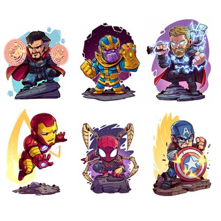Móc khóa mica 2 mặt AVENGERS MARVEL handmade