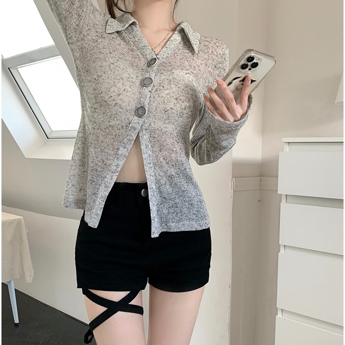 QKOOLE Áo Khoác Mỏng Dài Tay Chống Nắng Thời Trang Hàn Quốc Cho Nữ