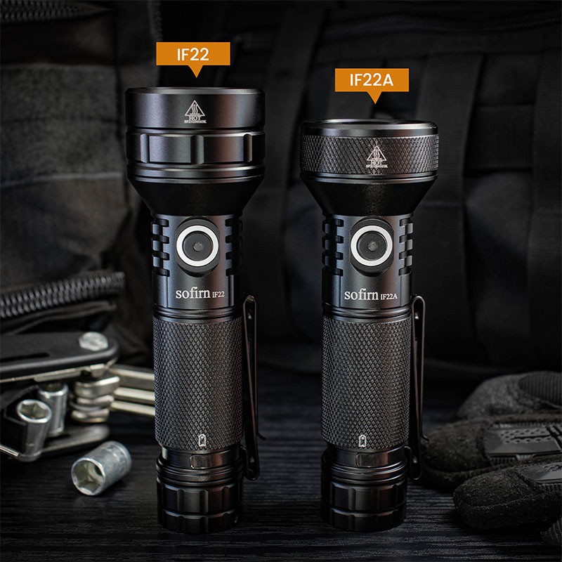 Đèn pin Sofirn IF22A 3A 2100 lumen Sft40 700m có thể sạc lại hoạt động bằng pin 21700 dùng để đi cắm trại tiện dụng