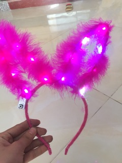 BỜM THỎ PHÁT SÁNG CHO BÉ CHƠI TRUNG THU