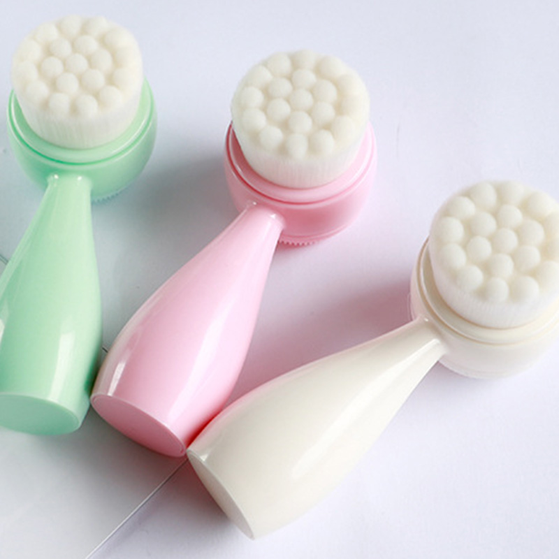 [Hàng mới về] Cọ Rửa Mặt Thủ Công Đầu Silicone Mềm Mại Làm Sạch Sâu