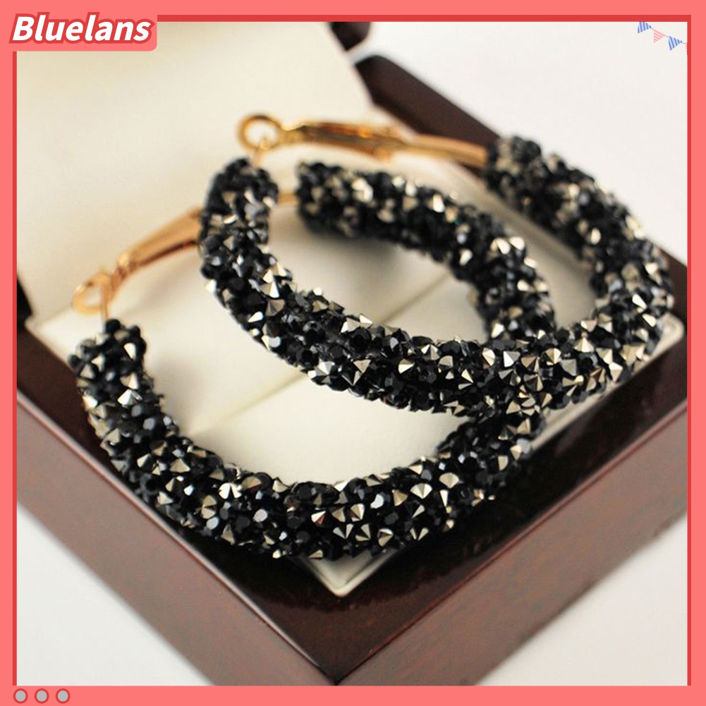 Khuyên Tai Tròn Đính Đá Thời Trang 48h Cho Nữ