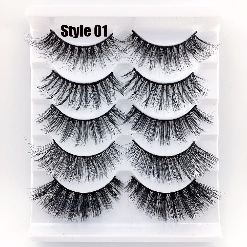 Bộ 5 Cặp Lông Mi Giả SKONHED Dài Và Dày Đủ Kiểu Handmade