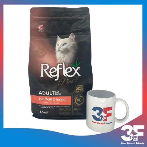 Thức Ăn Hạt Cho Mèo Reflex Plus Hairball Hỗ Trợ Ngăn Ngừa Búi Lông Vị Cá Hồi - Bao 1,5kg