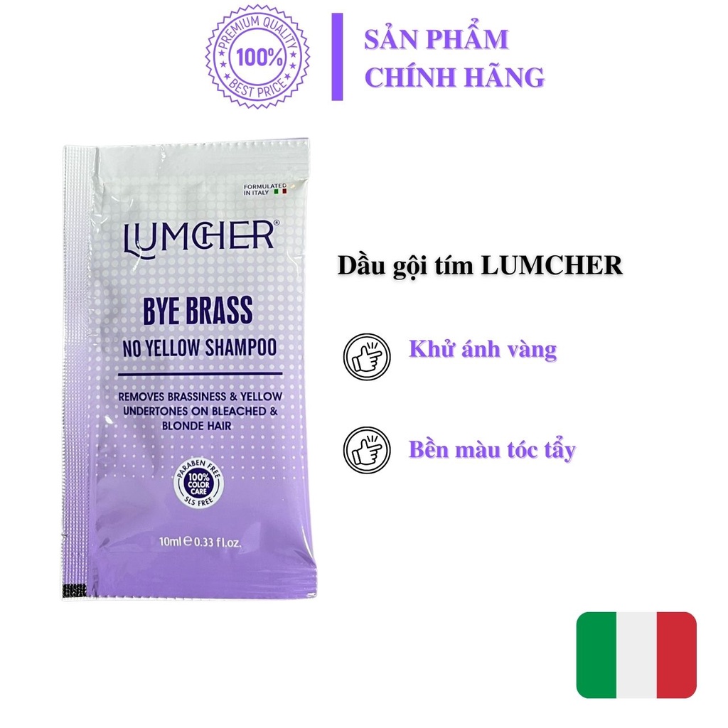 Dầu gội tím khử vàng giữ màu tóc nhuộm tại nhà chính hãng Lumcher