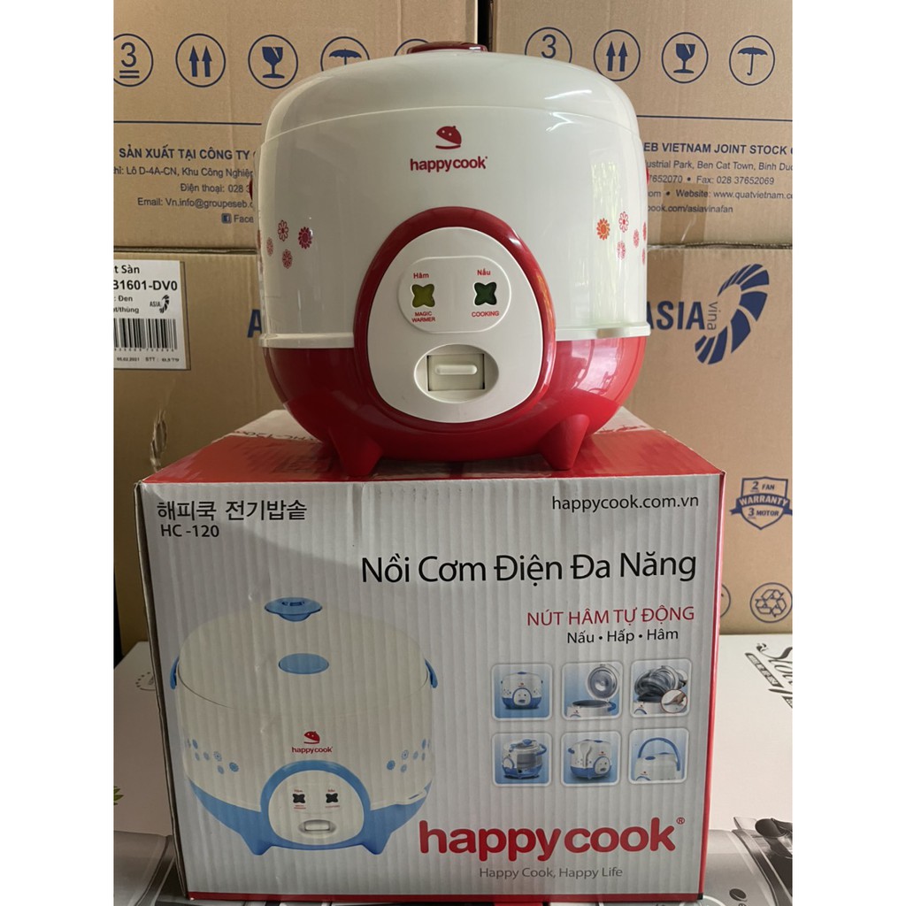 Nồi cơm điện Happycook 1.2 lít HC-120-Đỏ