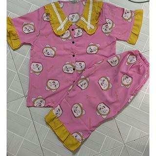 BỘ ĐỒ NGỦ PIJAMA LỤA 100D LỬNG PHỐI BÈO SIÊU XINH