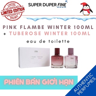 Set 2 Chai Nước Hoa Zara Pink Flambe Winter + Tuberose Winter phiên bản giới hạn