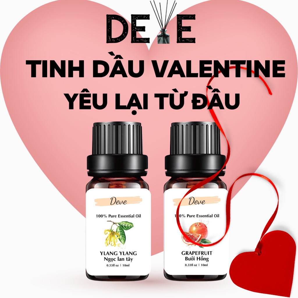 Tinh dầu xông valentine DEVE tinh dầu tình nhân, hương thơm lãng mạn