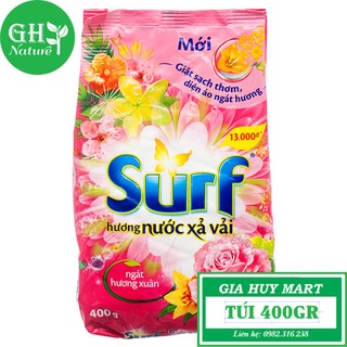 Bột giặt Surf hương nước xả vải ngát hương xuân túi 5,5kg, sạch nhanh hiệu quả, hương hoa lan tỏa