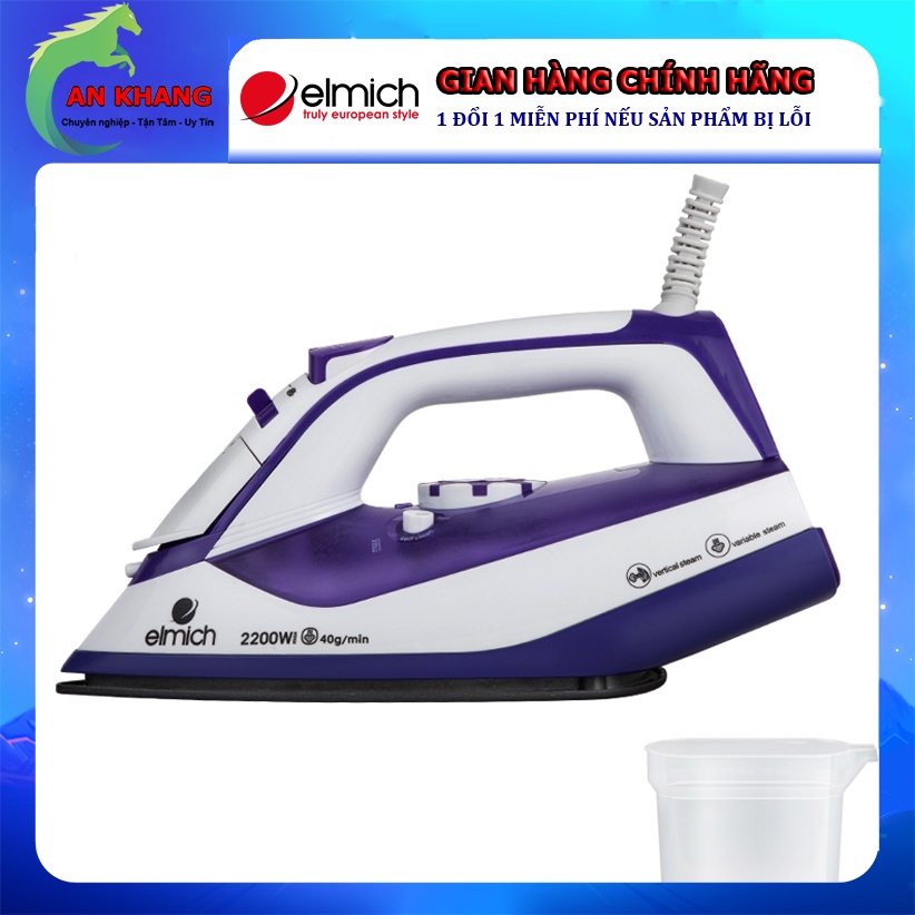 Bàn ủi hơi nước 2400W Elmich SIE-3434 - Hàng chính hãng - Bảo hành 24 Tháng