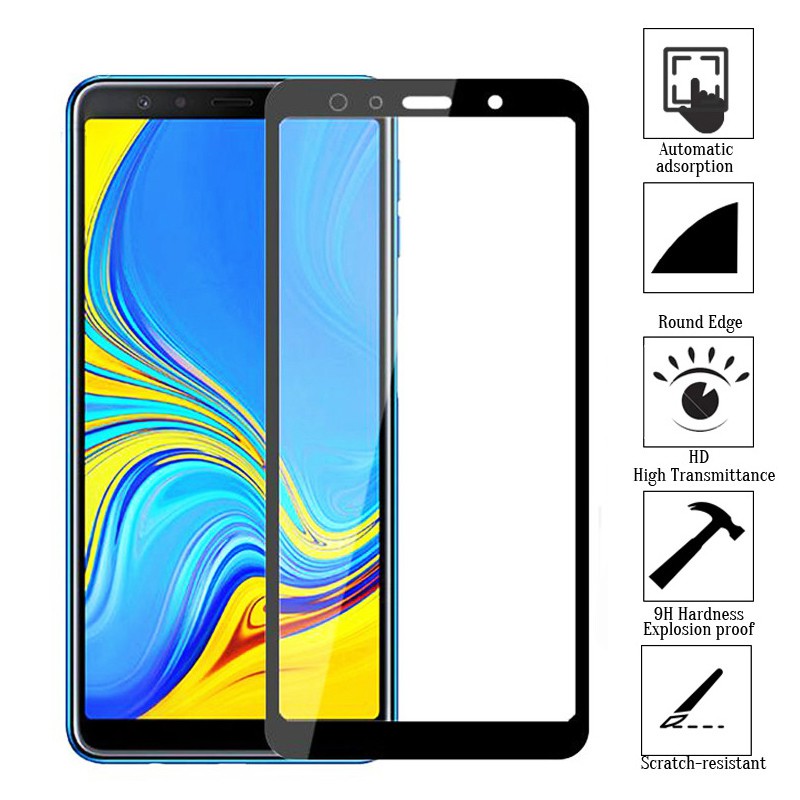 Kính cường lực bảo vệ toàn diện cho Samsung A5 A6 A7 A8 A9 Plus A8S A9S J4 J6 J7 J8 J2 Pro 2018