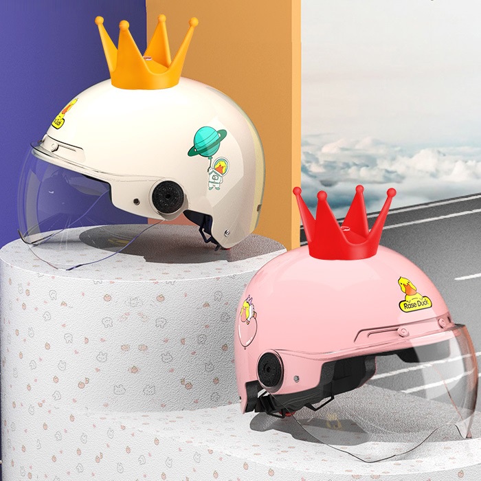 Vương Miện Gắn Mũ Bảo Hiểm Cute, Phụ Kiện Vương Miện Gắn Nón Bảo Hiểm Dễ Thương