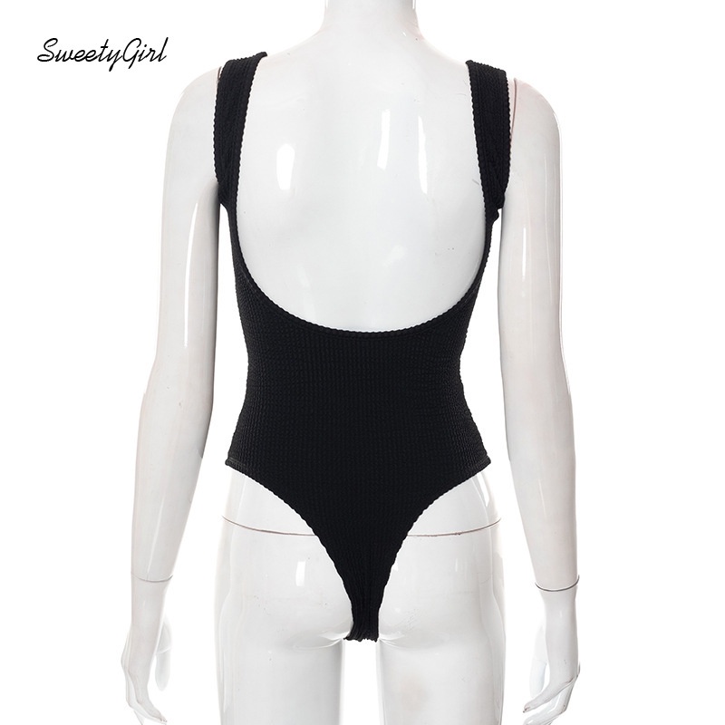 Áo Liền Quần Cổ Chữ U Không Tay Hở Lưng Màu Trơn Quyến Rũ Dành Cho Nữ 2022