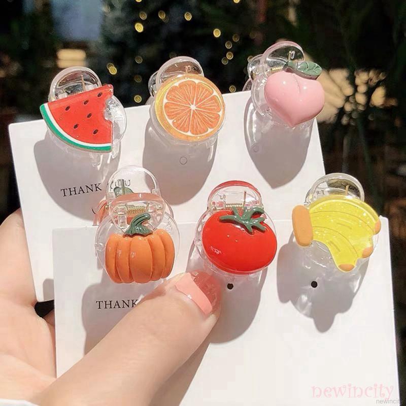 Kẹp tóc nữ hình trái cây bằng nhựa xinh xắn