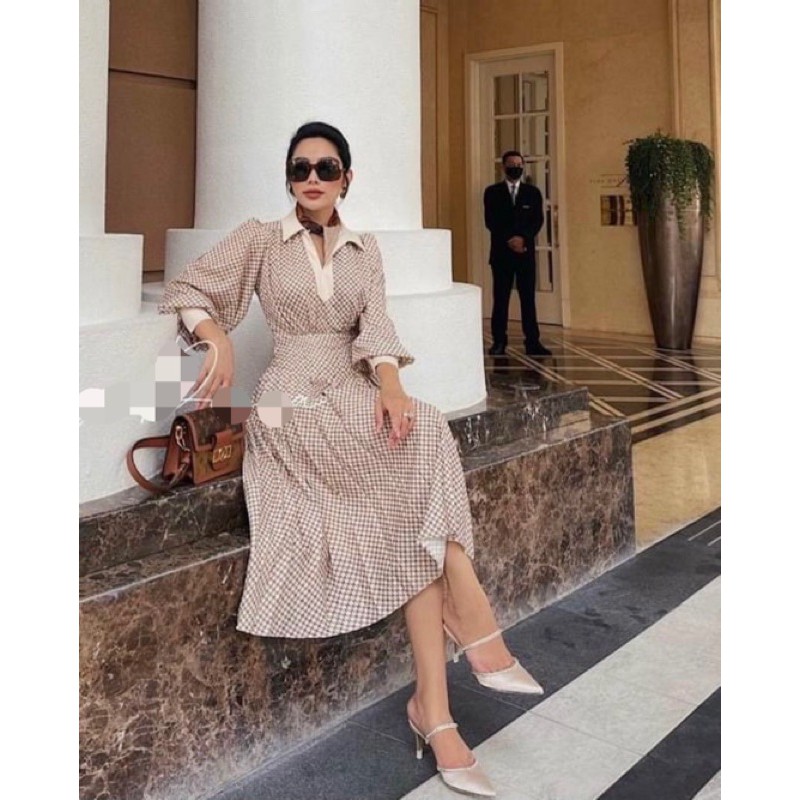 Đầm Maxi  Hoạ Tiết Sơ Mi Cổ Viền Trắng | BigBuy360 - bigbuy360.vn