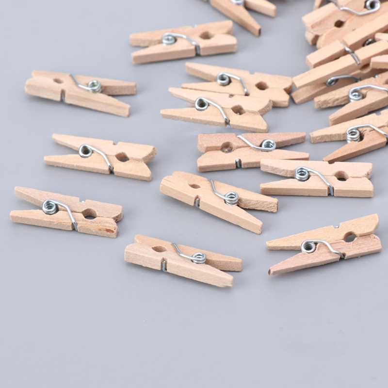 Set 50 Kẹp Phơi Quần Áo Bằng Gỗ Mini DIY