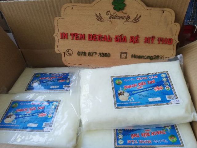 Thạch dừa khô Minh Tâm hàng loại 1 KL 1kg, kèm hương