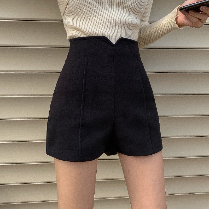 Cocory vn Quần Short Lưng Cao Màu Trơn Kiểu Dáng Đơn Giản Dễ Phối Đồ Cho Nữ | BigBuy360 - bigbuy360.vn