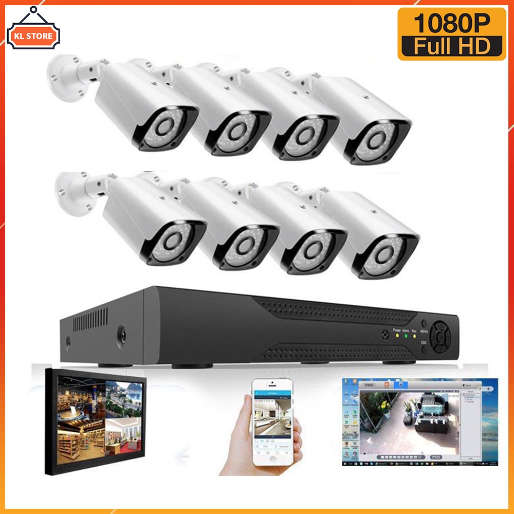 Bộ Camera Giám Sát AHD 8 Kênh 1080P Full HD - Trọn Bộ Camera Đầy Đủ Phụ Kiện Lắp Đặt | BigBuy360 - bigbuy360.vn