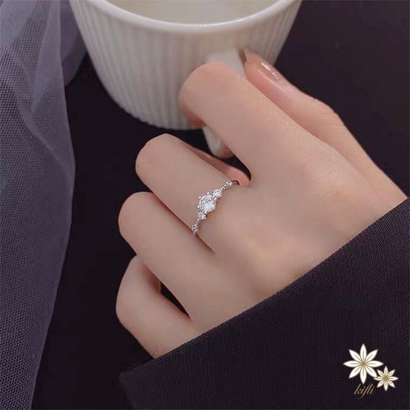 【kifli】Nhẫn Bạc 925 Kiểu Dáng Đơn Giản Thời Trang Dành Cho Nữ