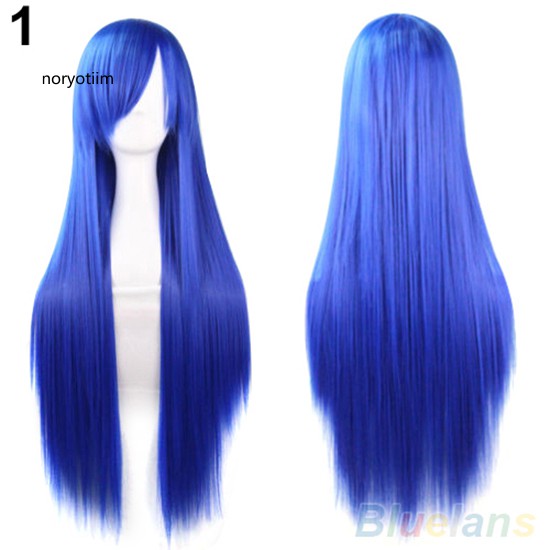 Bộ Tóc Giả Nữ Dài Thẳng Có Mái Xéo