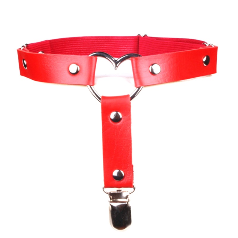 Dây Đeo Đùi Chất Liệu Da PU Trang Trí Trái Tim Phong Cách Gothic